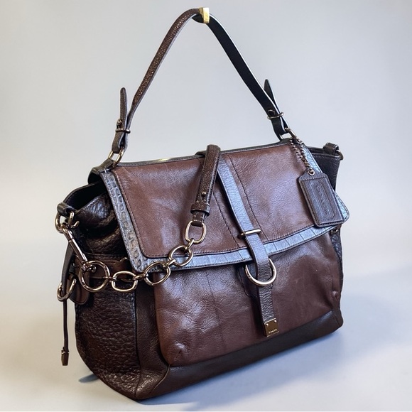 Coach Handbags - Coach Rare Pinnacle Eva Croc Embossed Handbag